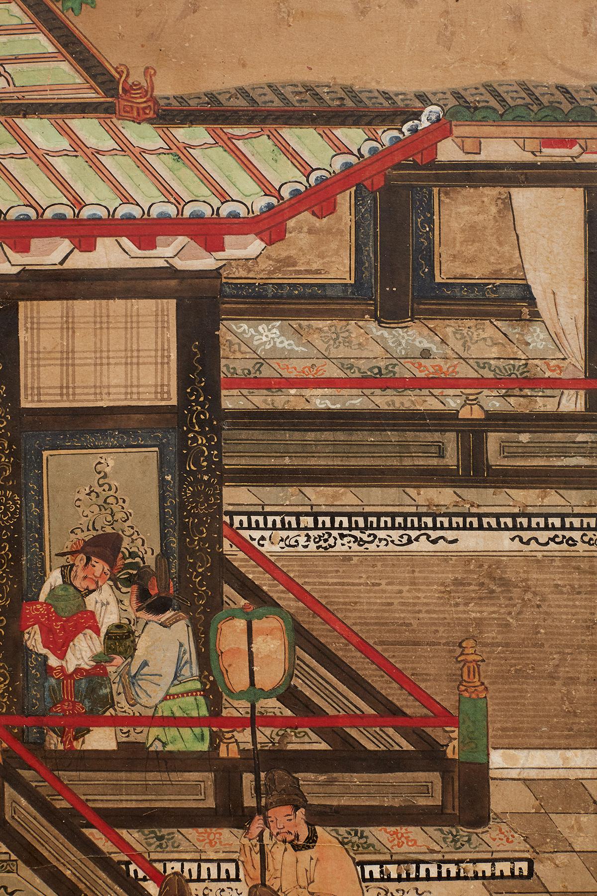 Pair of Japanese Scrolls Mounted as Panels 7