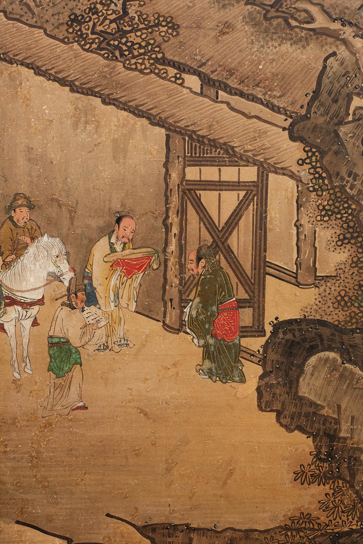 Pair of Japanese Scrolls Mounted as Panels 9