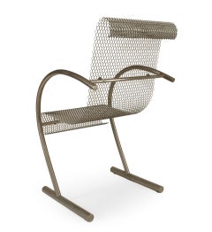 Pair of Japanese Steel Mesh Armchairs