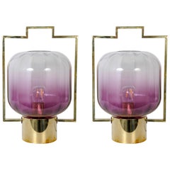 Pair of "Japanese Style" Lantern Table Lamps