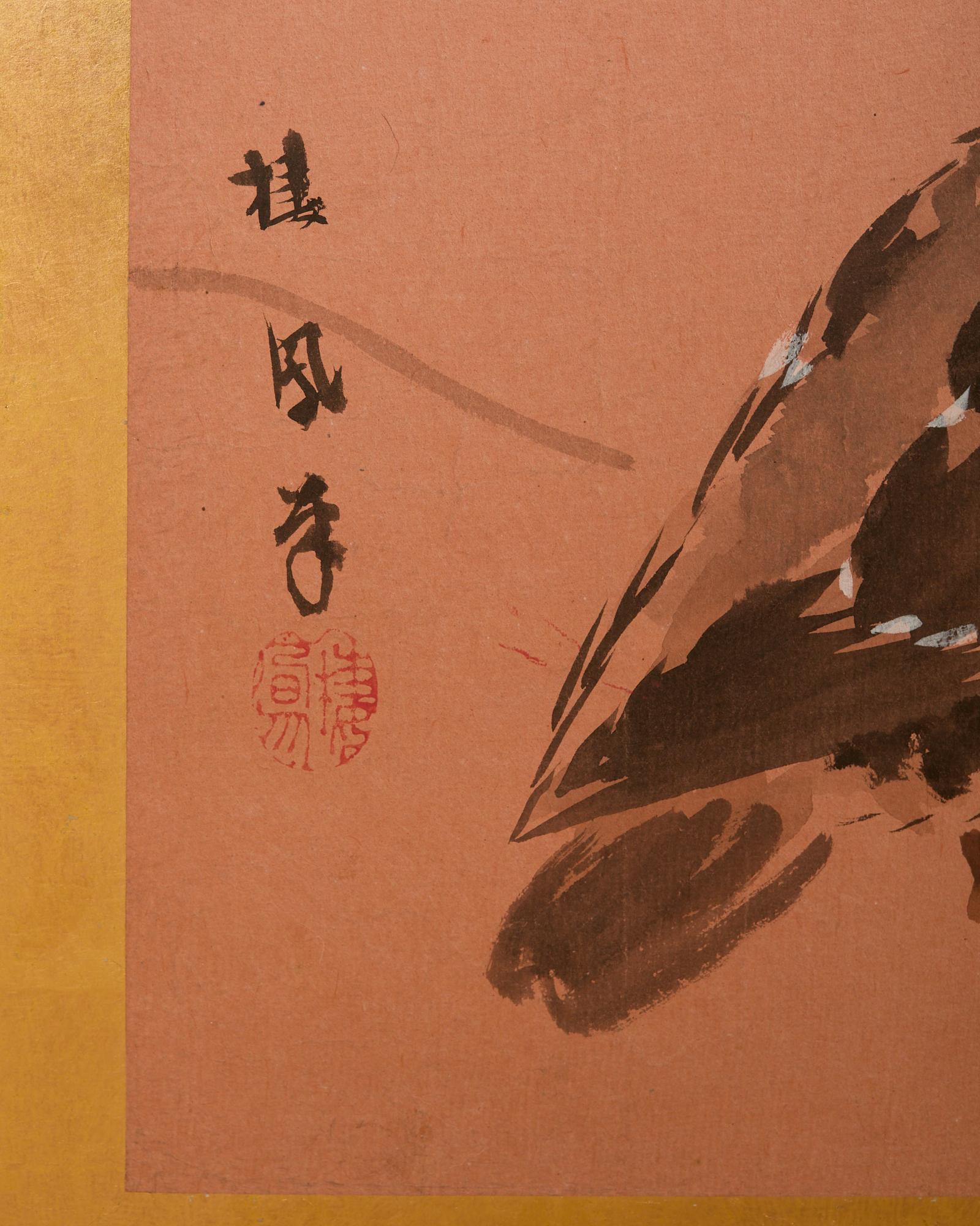 Pair of Japanese Two Panel Screens Edo Period Vignettes For Sale 11
