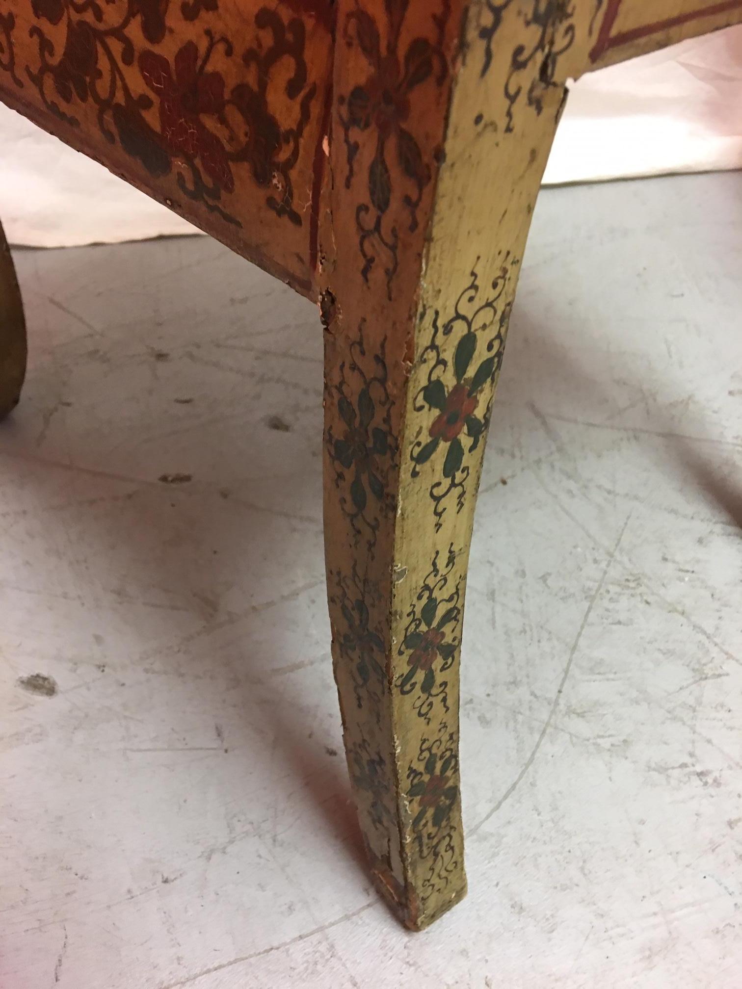 Pair of Japanned or Chinoiserie Painted Chinese Chairs, circa 1940 3