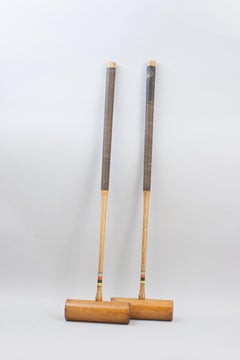 Pair Of Jaques Croquet Mallets
