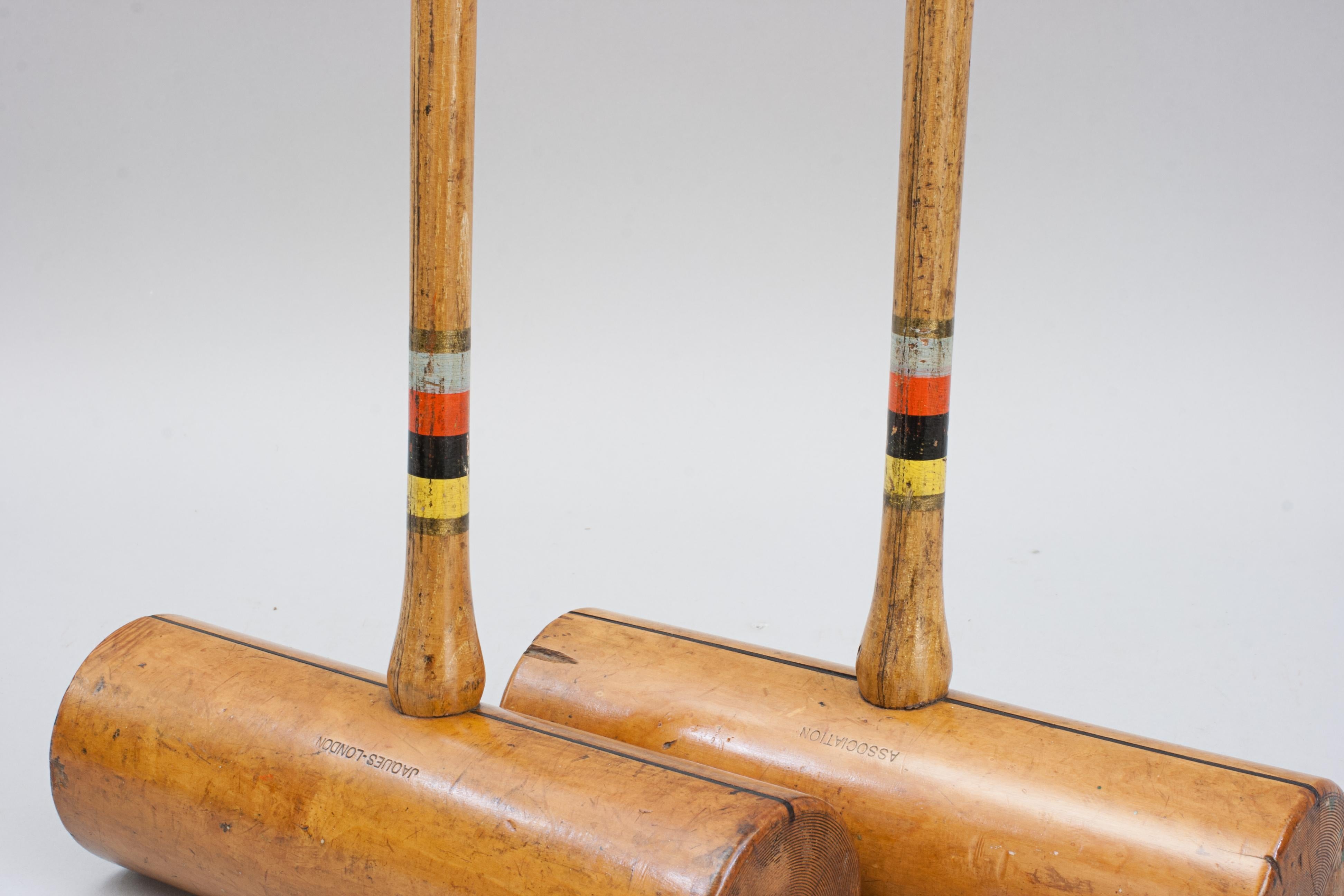Pair Of Jaques Croquet Mallets For Sale 1