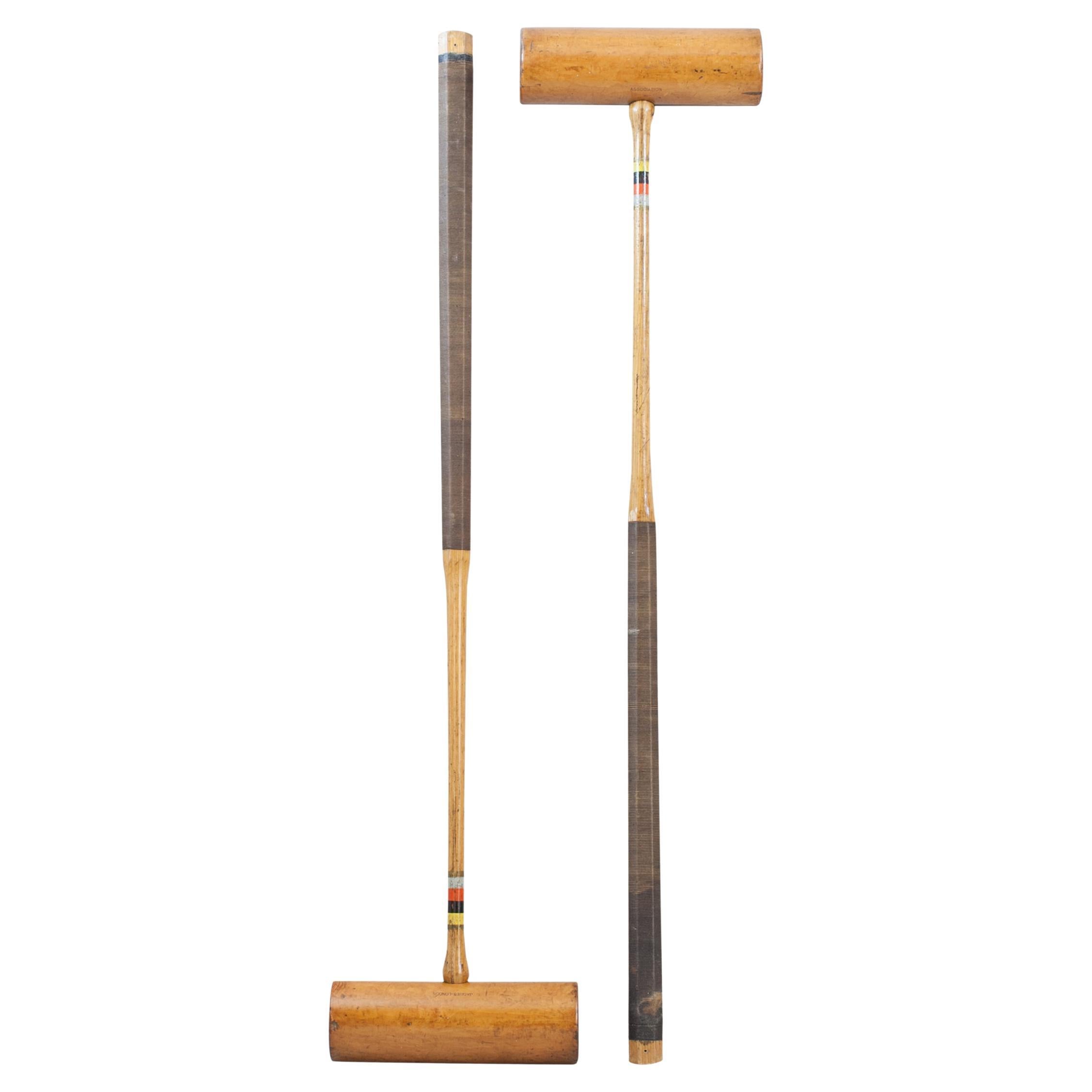 Pair Of Jaques Croquet Mallets