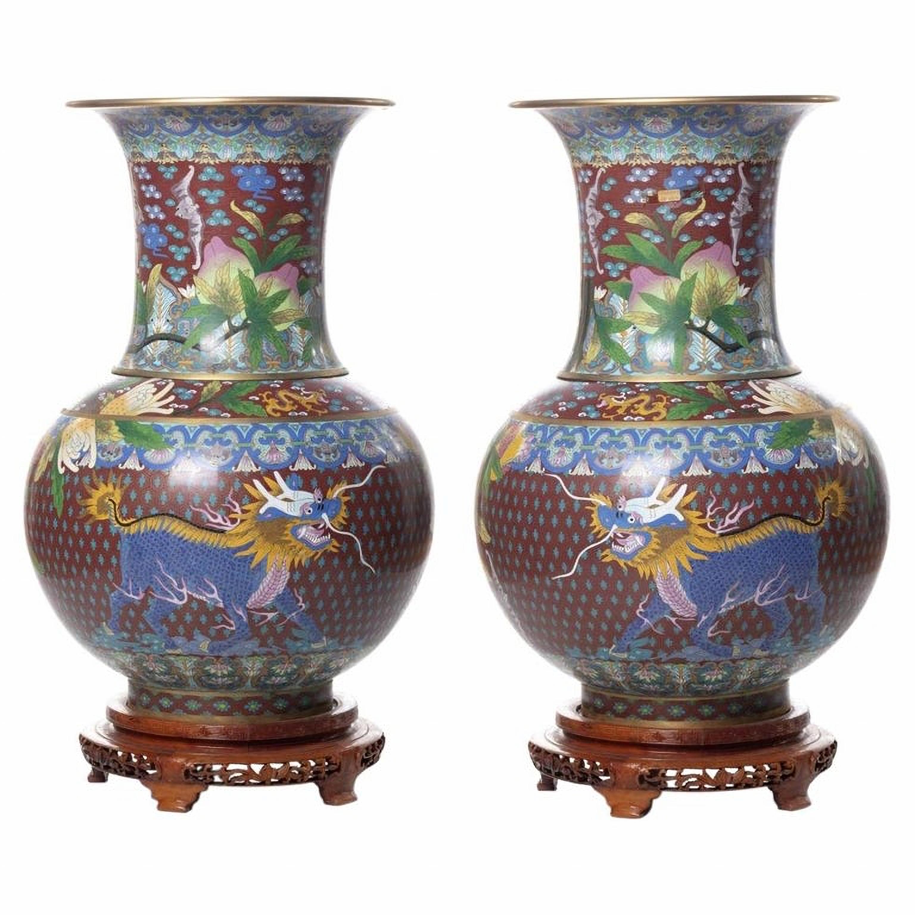 Pair of Jars Chinese Minguo Period '1912-1949' In Good Condition In Madrid, ES