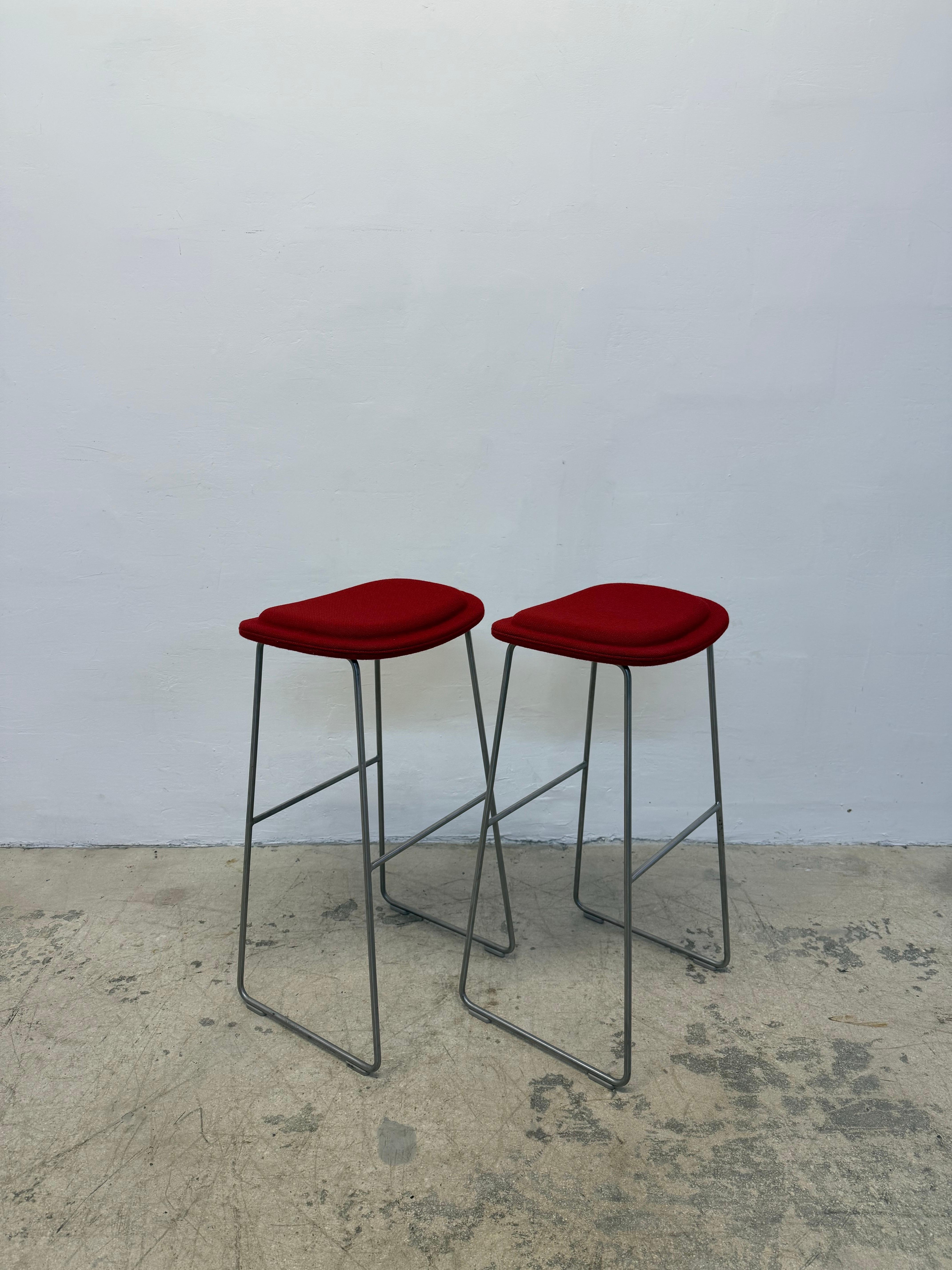 Italian Pair of Jasper Morrison Hi Pad Bar Stools for Cappellini - 4 Pairs Available For Sale