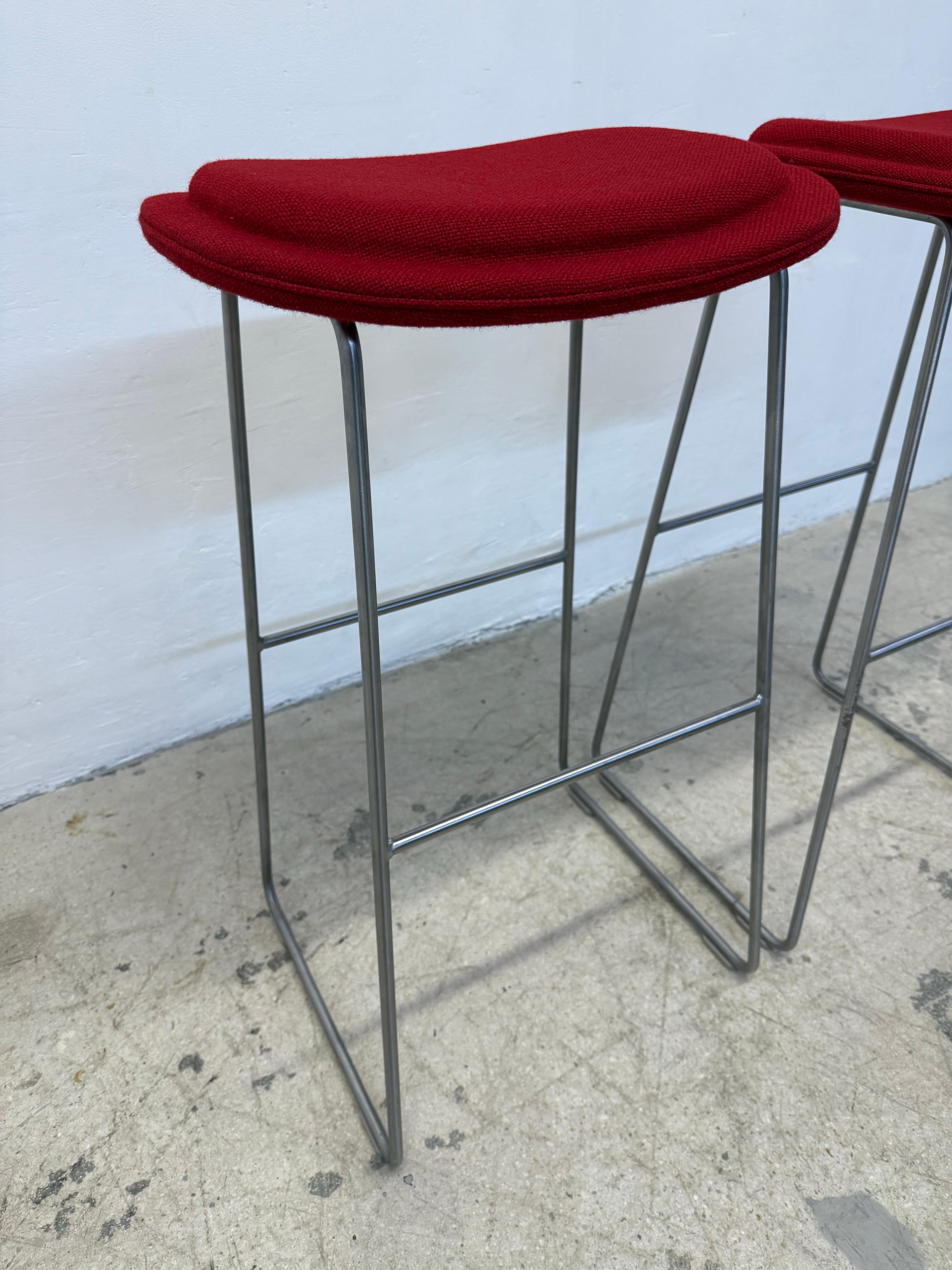 Steel Pair of Jasper Morrison Hi Pad Bar Stools for Cappellini - 4 Pairs Available For Sale