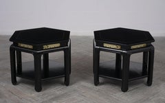 Pair of J.B. Van Sciver 20th Century Hexagon Side Tables