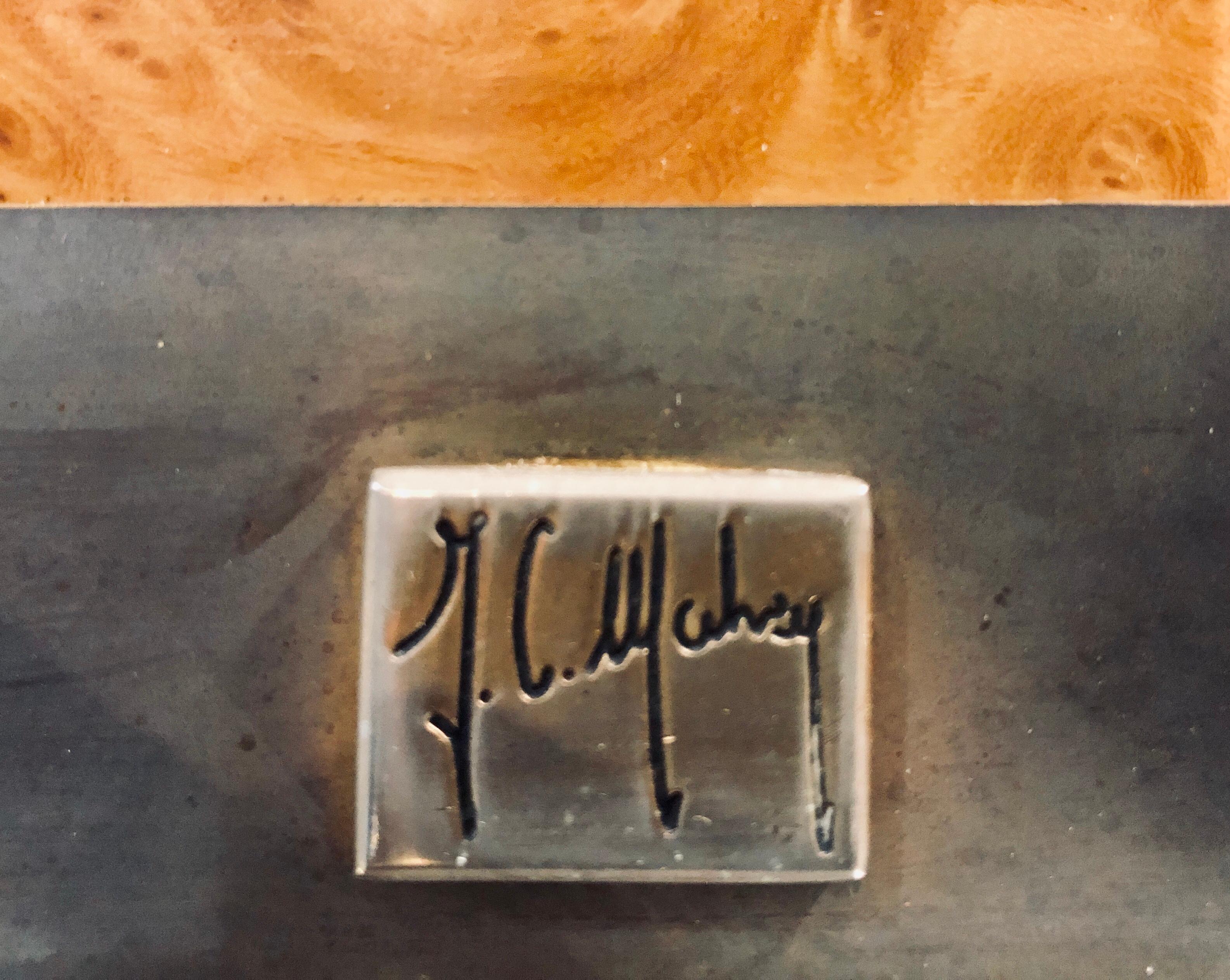 Jean Claude Mahey, Moderne Tischlampen aus der Mitte des Jahrhunderts, Wurzelholz, Messing, Frankreich 1960er Jahre im Angebot 5