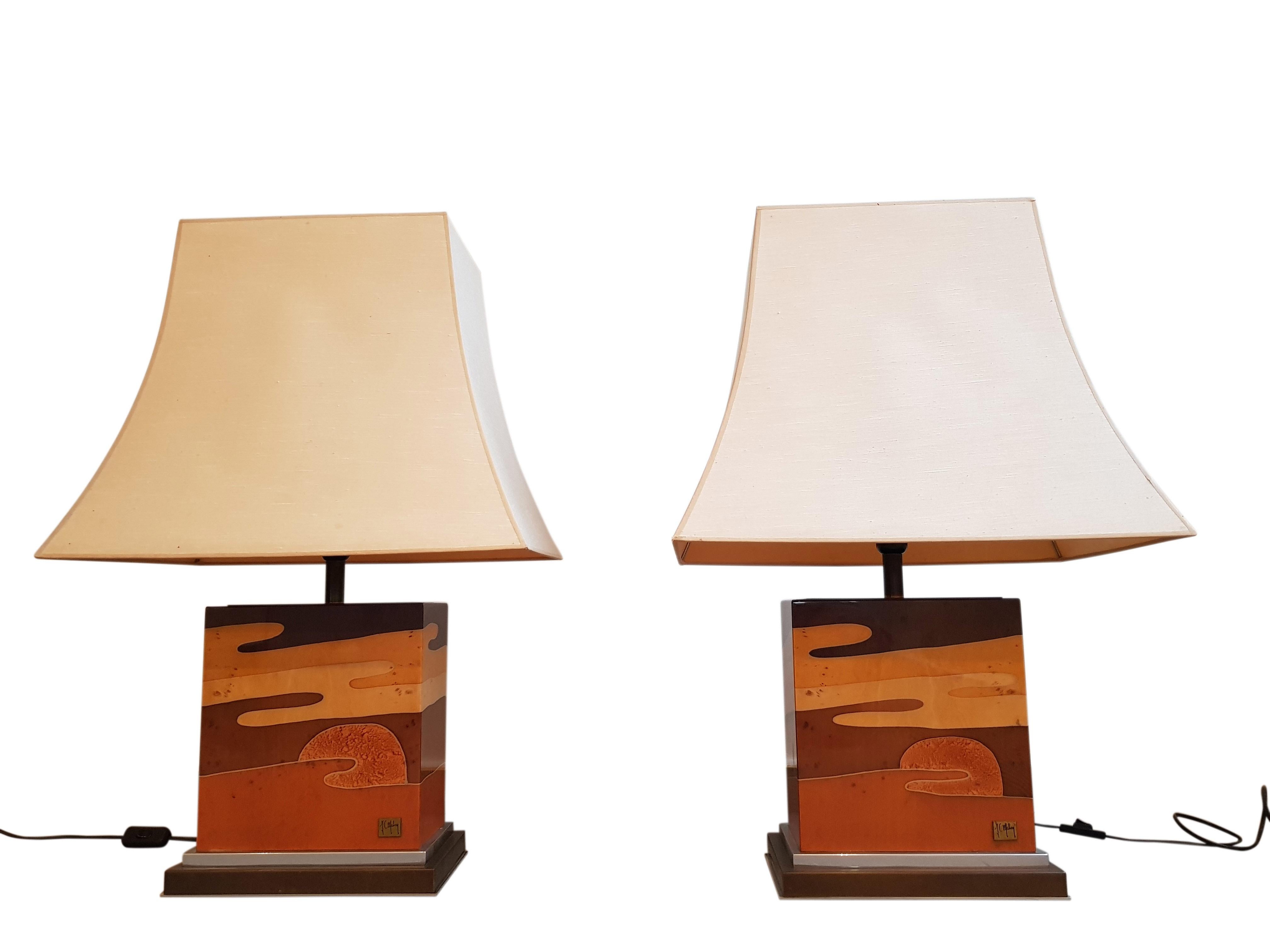 Pair of Jean Claude Mahey Table Lamps (Moderne der Mitte des Jahrhunderts) im Angebot