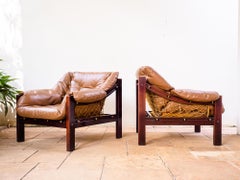 Pair of Jean Gillon "Tijuca" Lounge Chairs in Hardwood, Brazil 1970