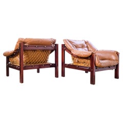 Pair of Jean Gillon "Tijuca" Lounge Chairs in Hardwood, Brazil 1970