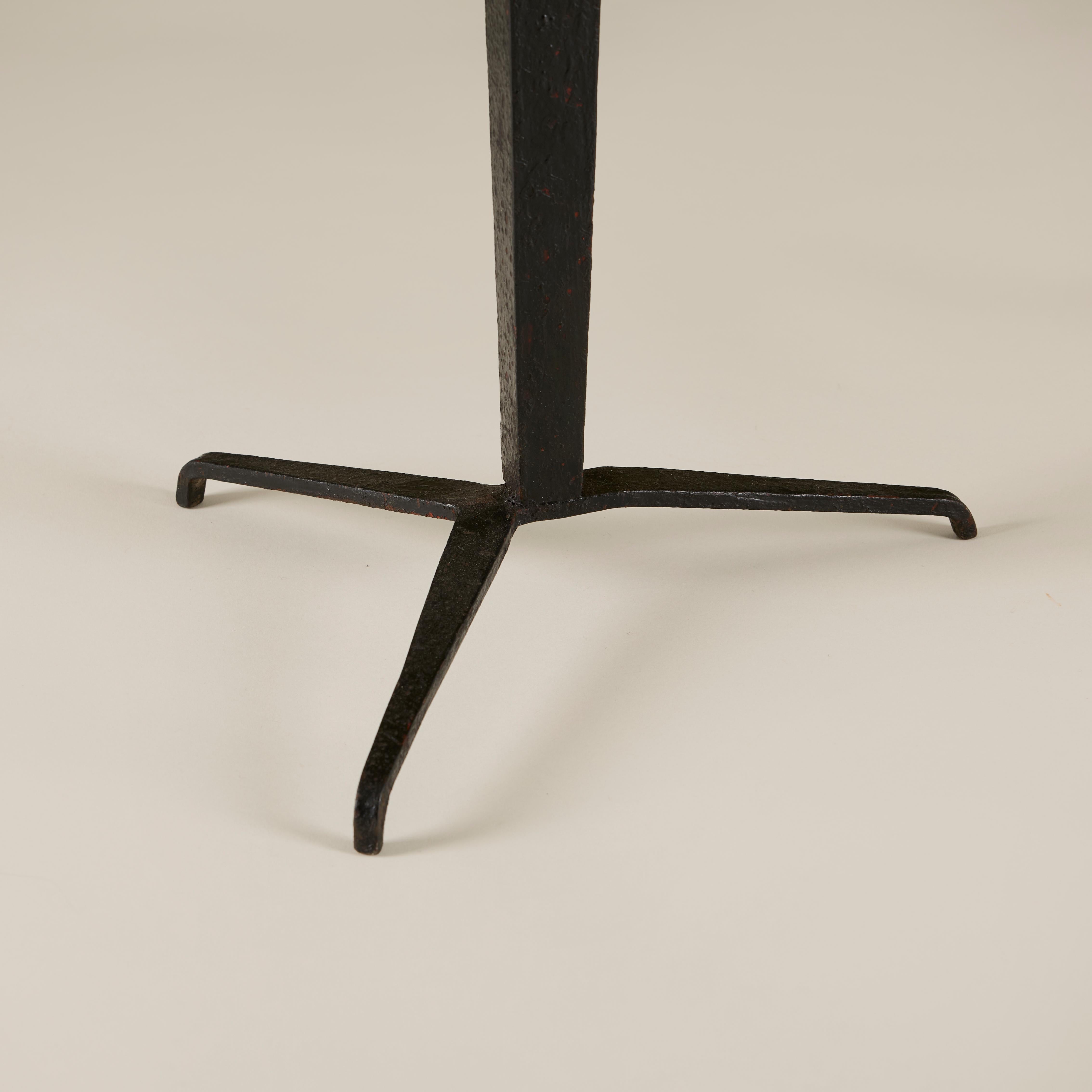 Iron Pair of Jean-Michel Frank 1940s iron tripod table lamps for Llao Llao hotel For Sale