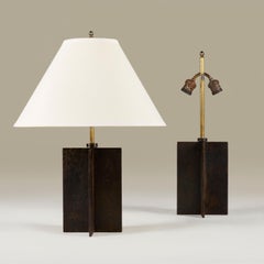 Coppia di lampade in ferro Jean-Michel Frank "Croisillon", di Michelte, Argentina c.C. 1935