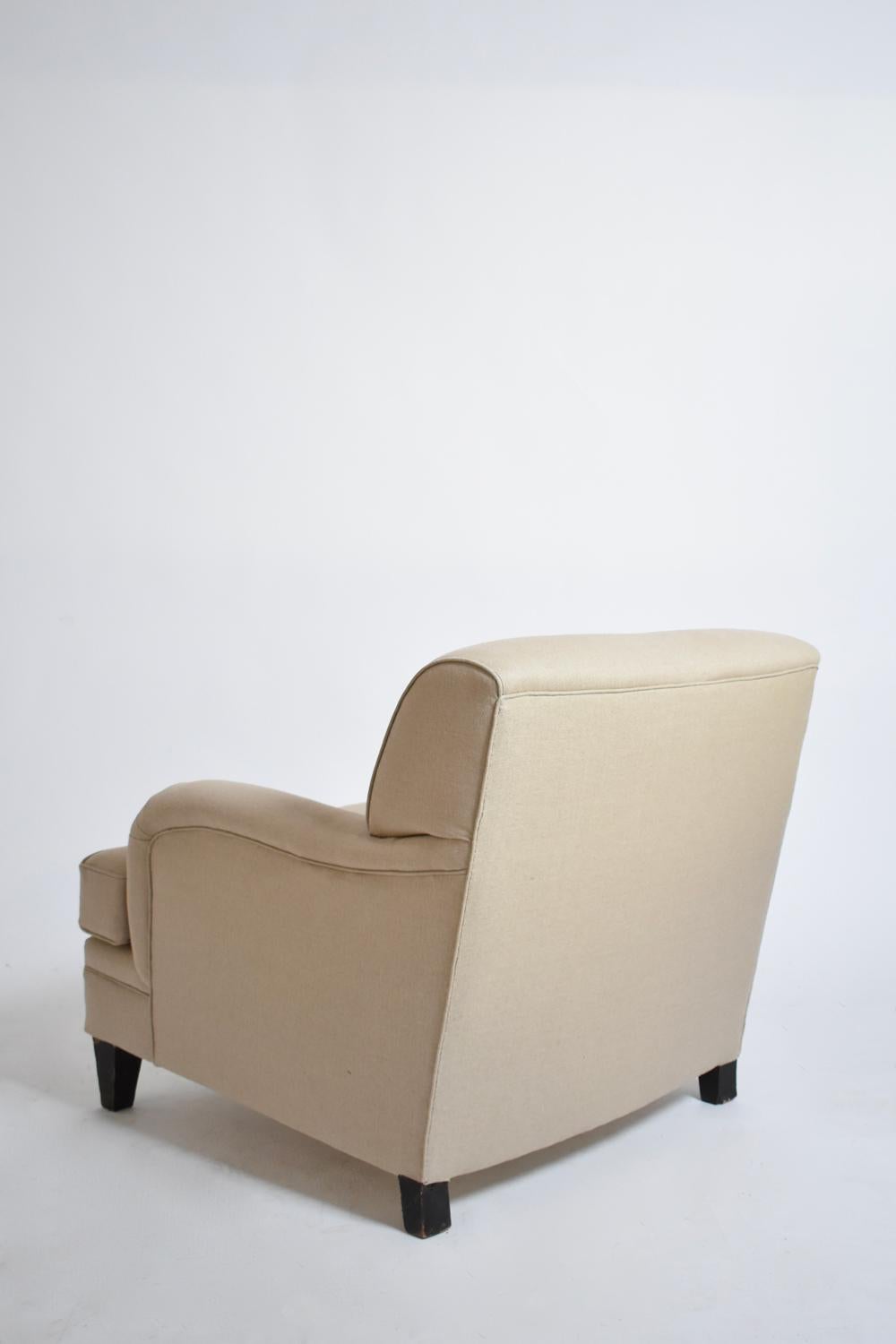 Francese Pair of Jean-Michel Frank style armchairs, 1960s. in vendita