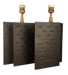 Paire de lampes de table au design en fer de Jean-Michel Frank pour Argentine Company Comte