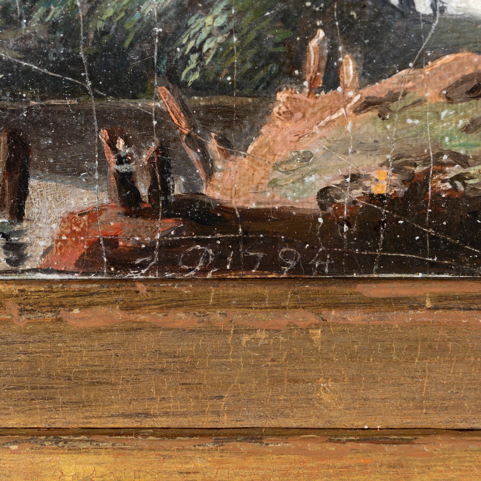 Pair of Jean Pillement Landscape Paintings, Signed and Dated 1794 In Good Condition For Sale In Lisboa, PT