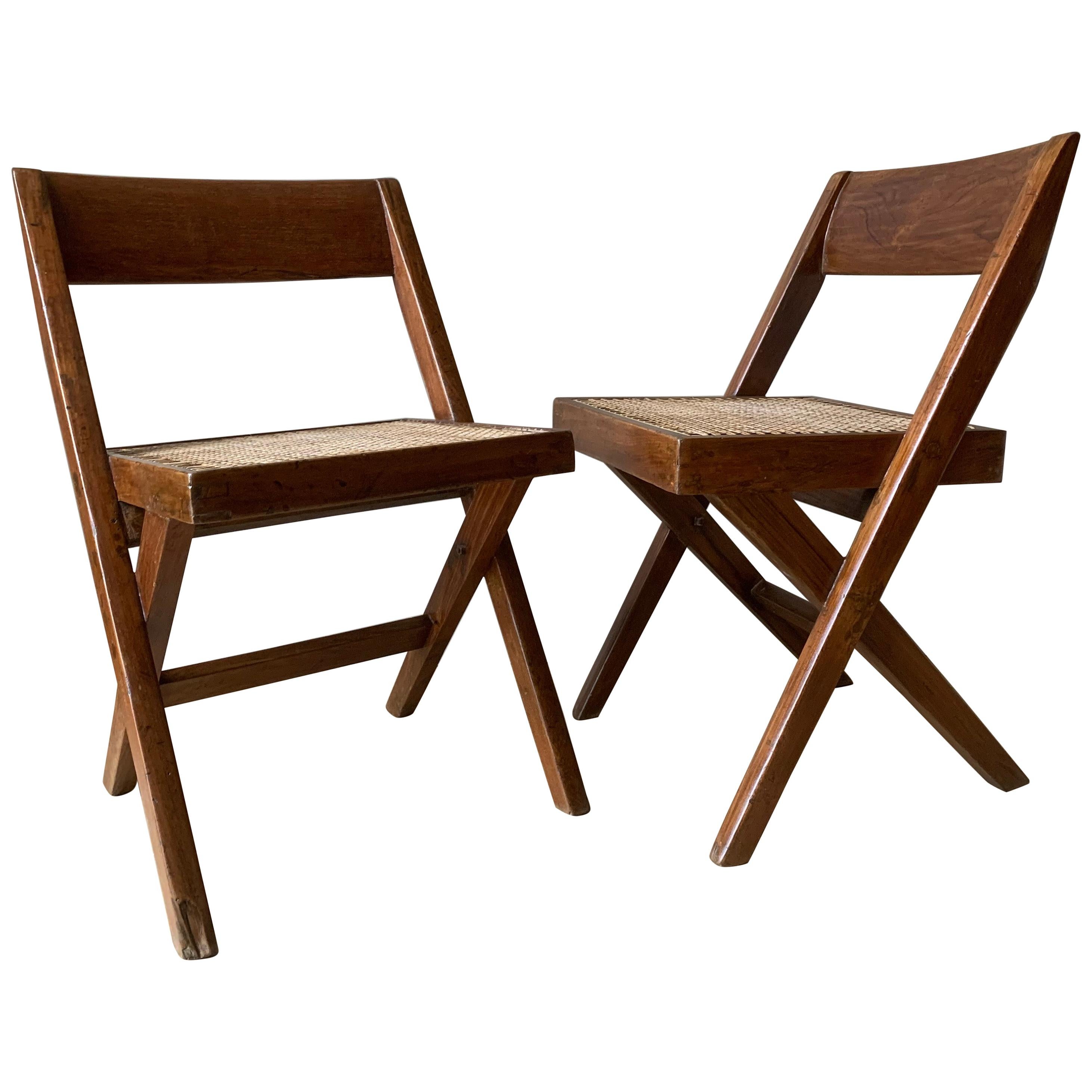 Pair of Jeanneret Library Chairs