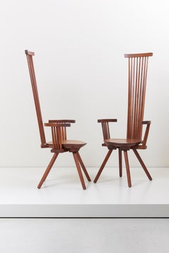 Pair of Jeffrey Greene Studio High-Back Armchairs, US, 1970s