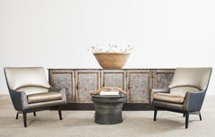 Paire de chaises A de Jens Risom pour Ralph Pucci en métal de l'ère spatiale