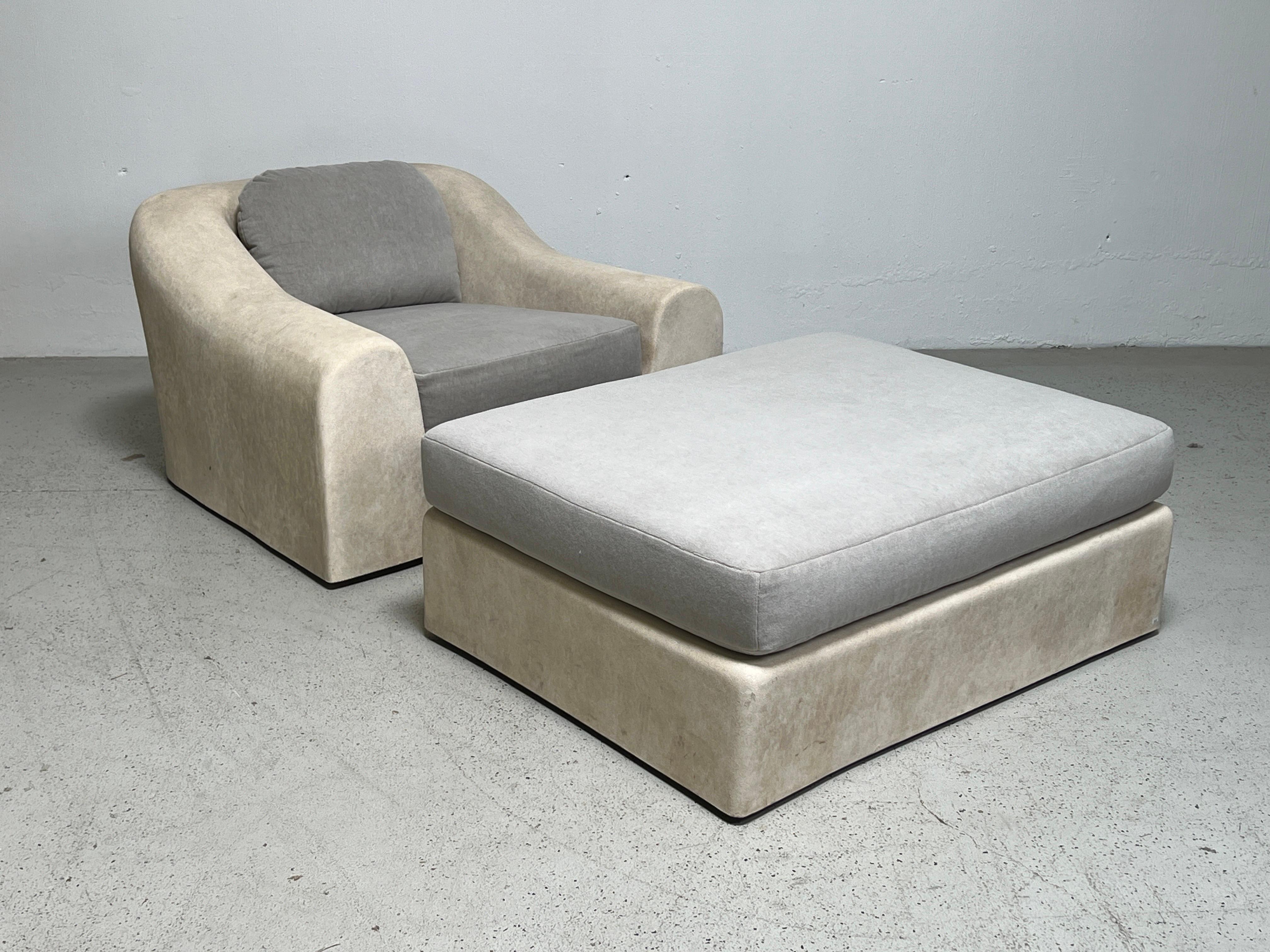 Pair of Jennifer Ottomans by Michael Taylor 10