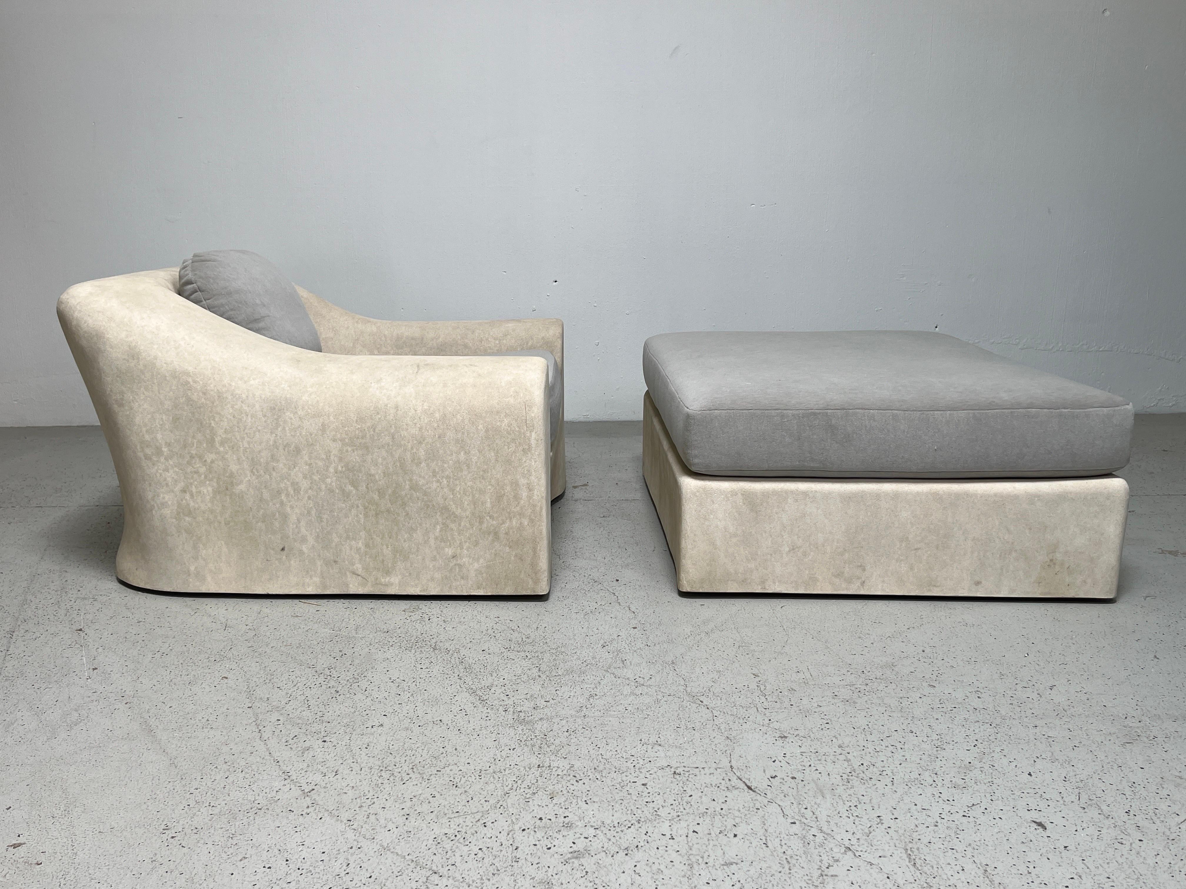 Pair of Jennifer Ottomans by Michael Taylor 12