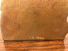 Pair of Jennings Bros. Native American Bookends in Yellow Metal