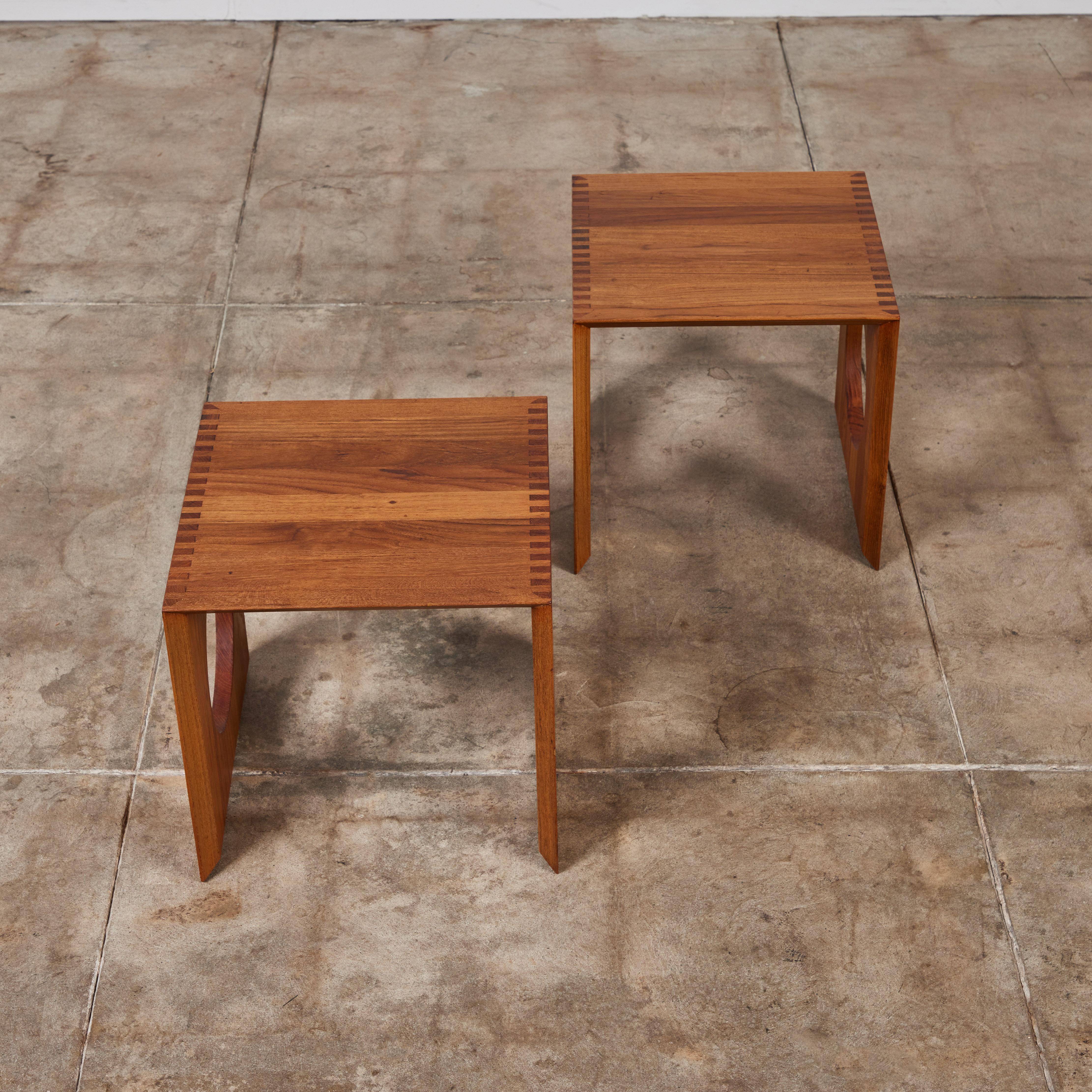 Pair of Jens H. Quistgaard Interlocking Cube Side Tables For Sale 2