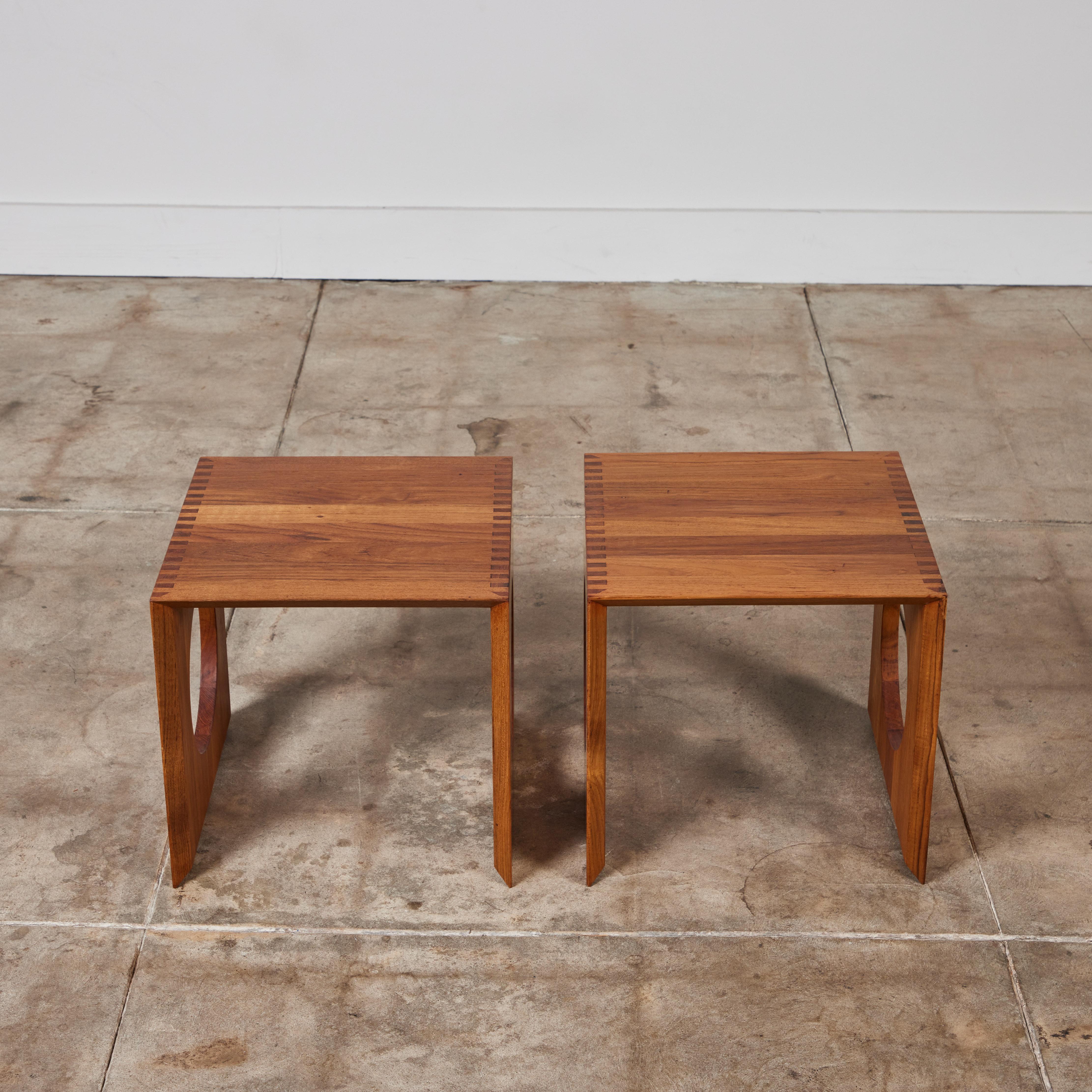 Danish Pair of Jens H. Quistgaard Interlocking Cube Side Tables For Sale