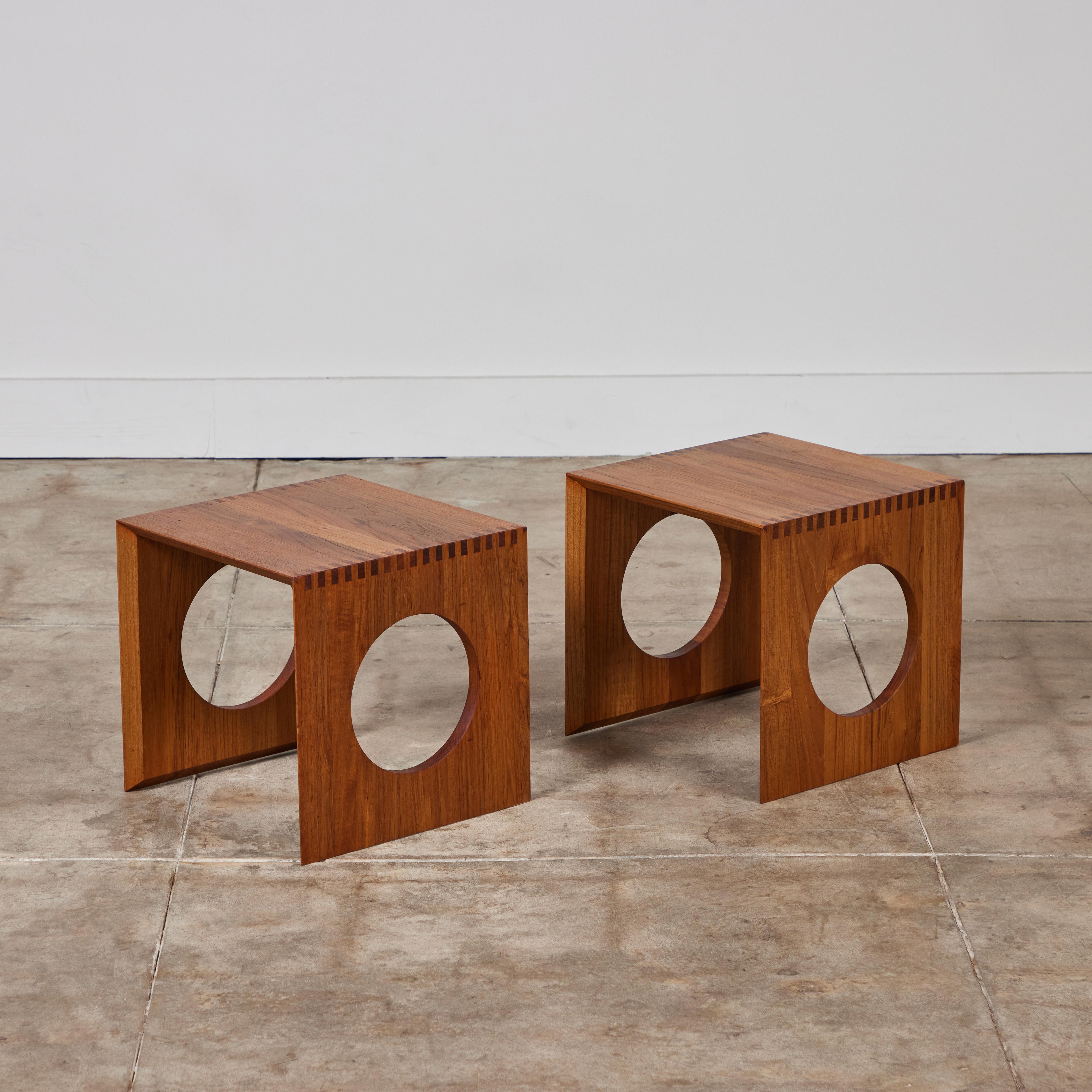20th Century Pair of Jens H. Quistgaard Interlocking Cube Side Tables For Sale