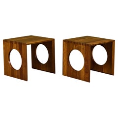 Pair of Jens H. Quistgaard Interlocking Cube Side Tables