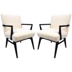 Retro Pair of Jens Risom Armchairs