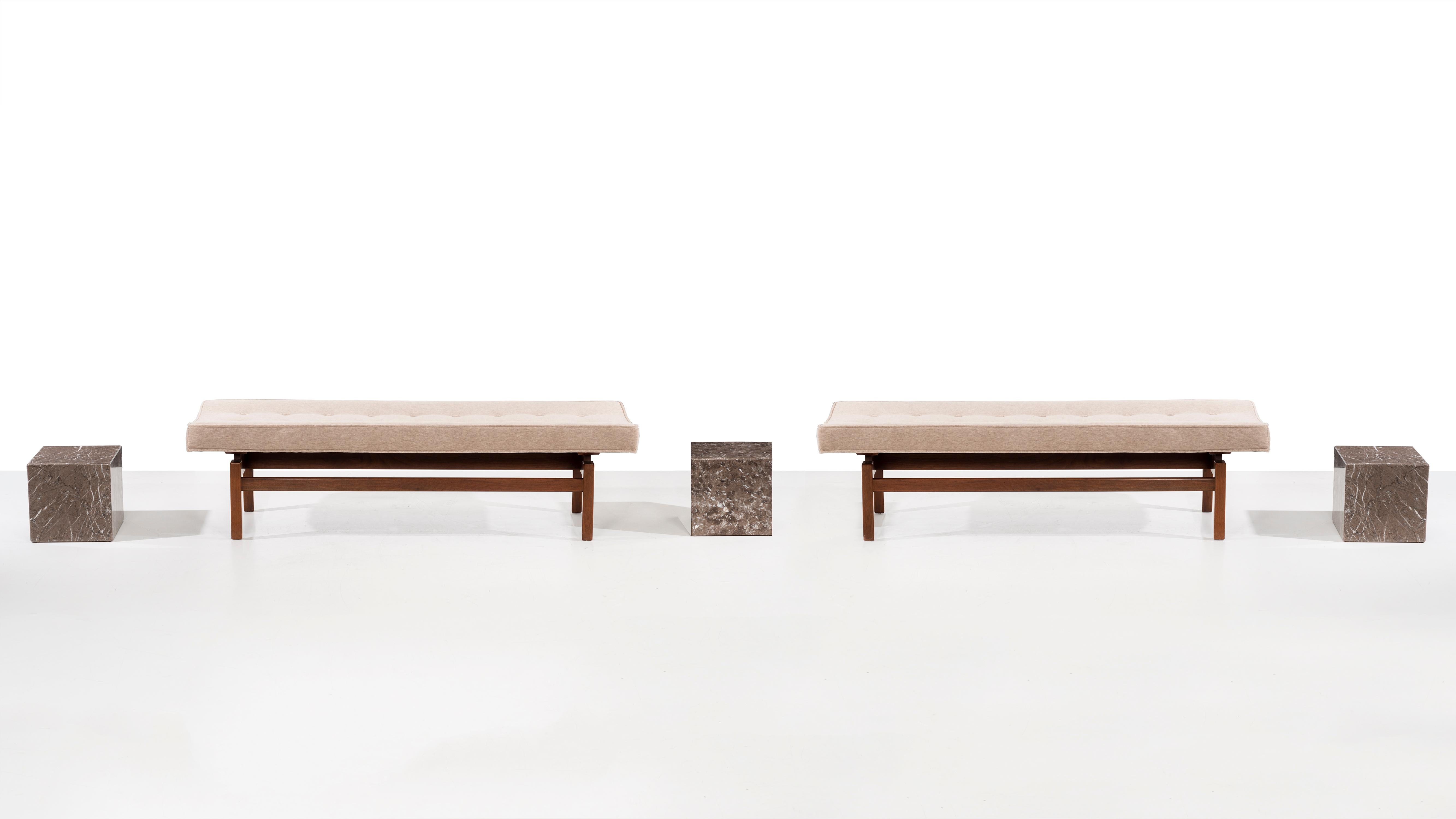 Mid-Century Modern Pair of Jens Risom Benches