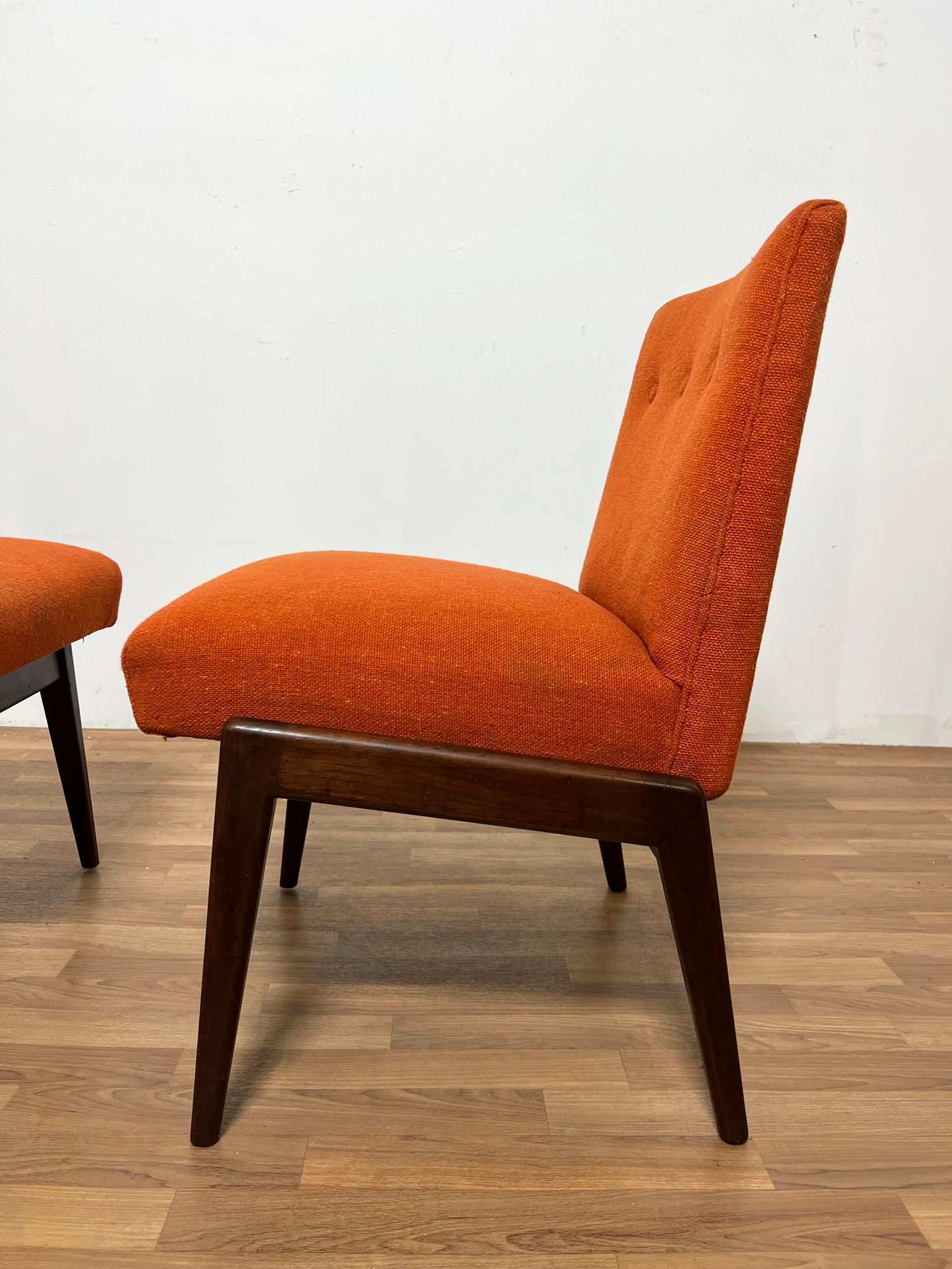 American Pair of Jens Risom C-220 Lounge Chairs Circa 1950s For Sale