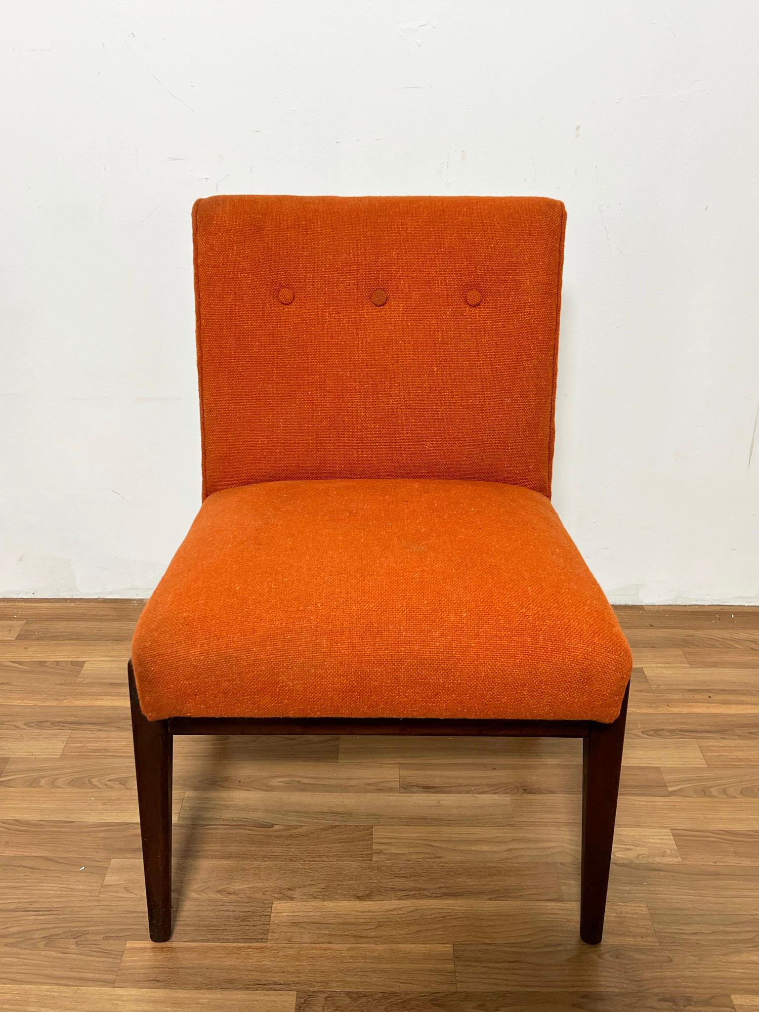 Upholstery Pair of Jens Risom C-220 Lounge Chairs Circa 1950s For Sale