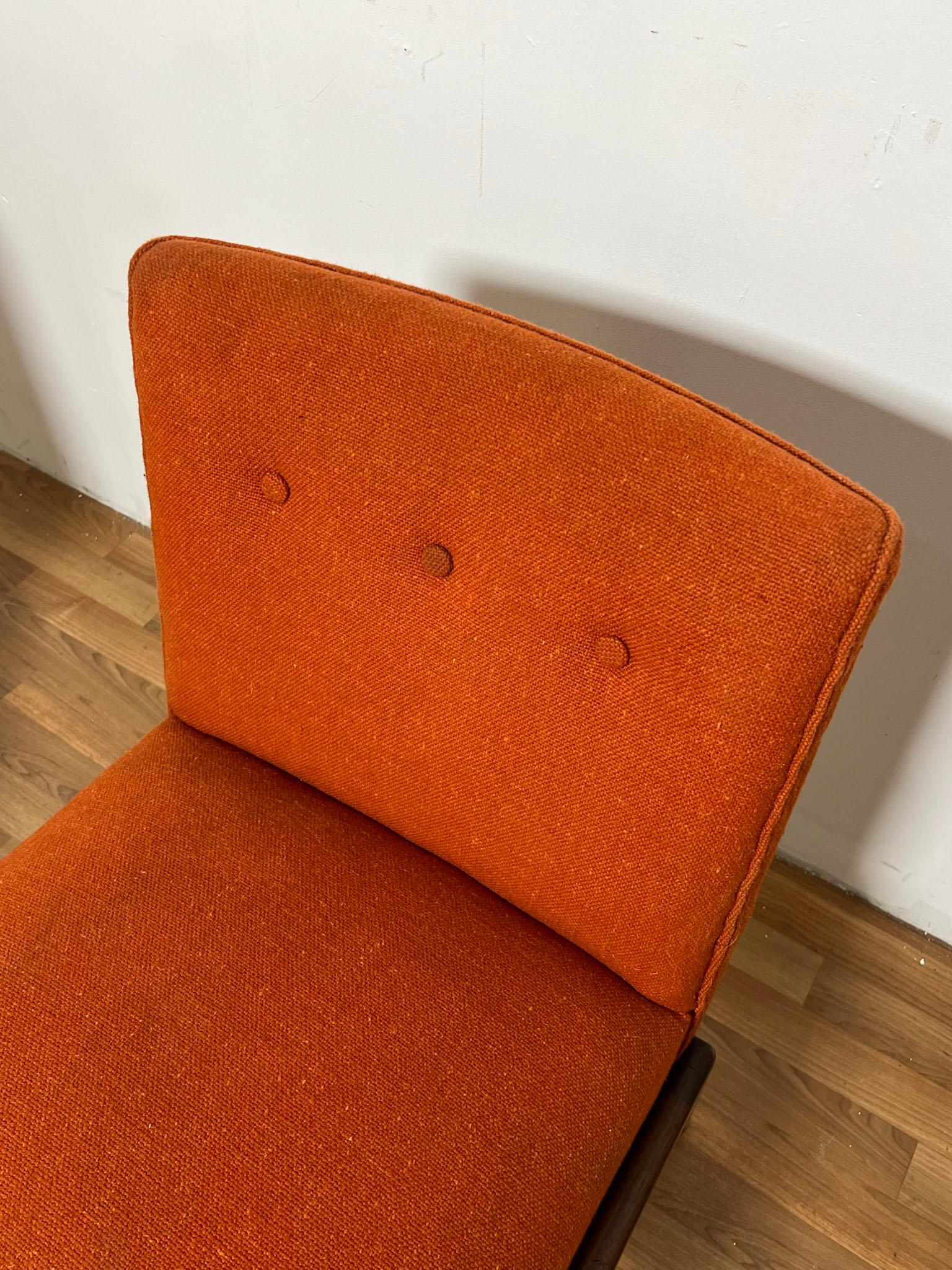 Pair of Jens Risom C-220 Lounge Chairs Circa 1950s For Sale 1