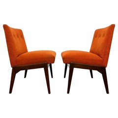 Pair of Jens Risom C-220 Lounge Chairs Circa 1950s