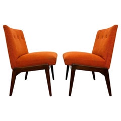 Retro Pair of Jens Risom C-220 Lounge Chairs Circa 1950s