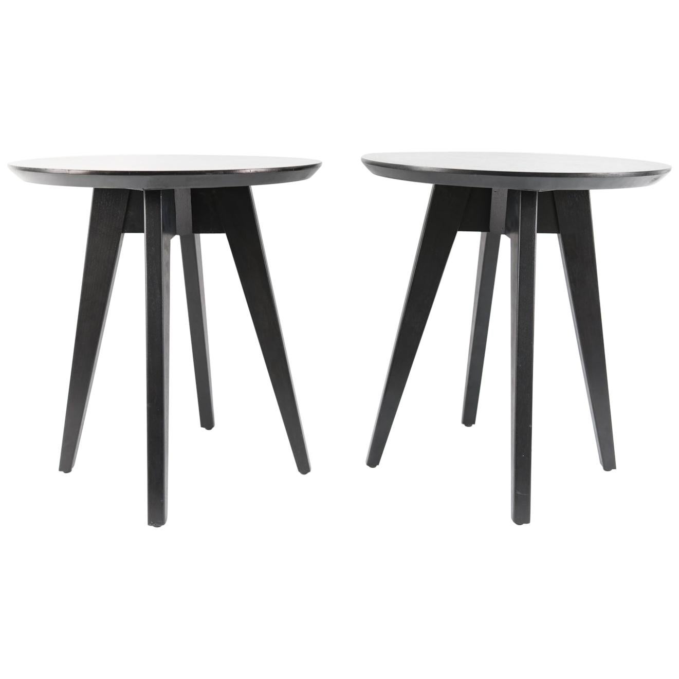 Pair of Jens Risom for Knoll Round Side Tables