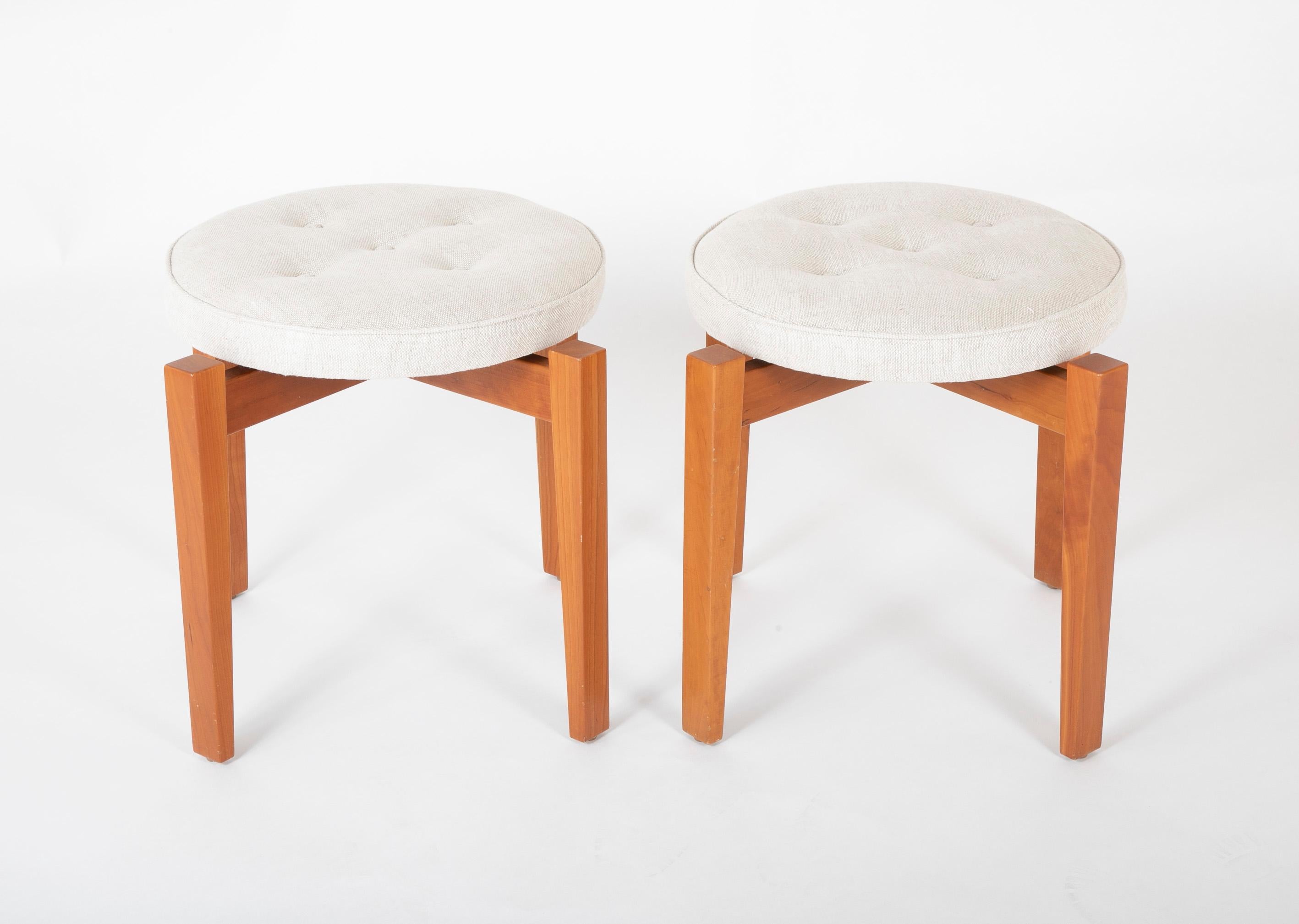 Mid-Century Modern Pair of Jens Risom for Pucci Stools