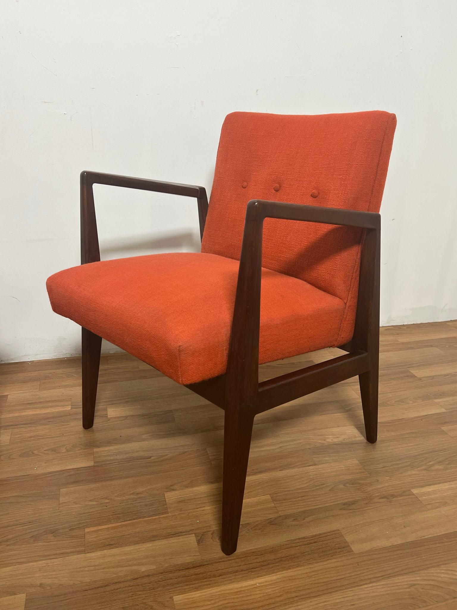 Mid-Century Modern Pair of Jens Risom Model 1103 Lounge Armchairs Circa 1950s