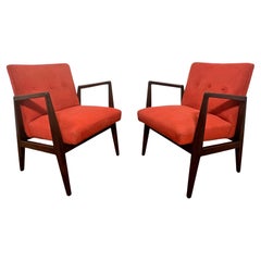 Pair of Jens Risom Model 1103 Lounge Armchairs Circa 1950s