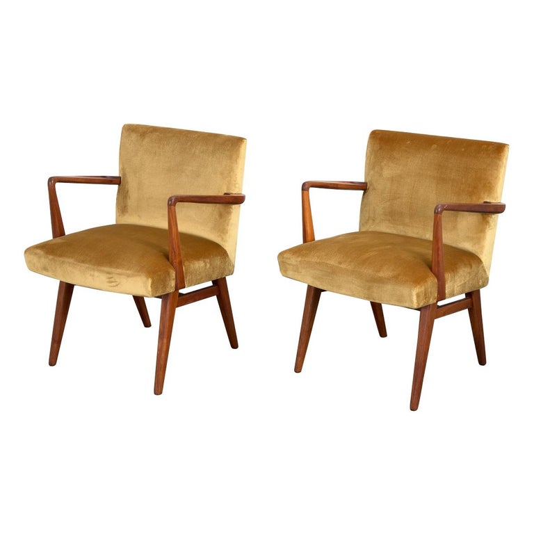 Pair of Jens Risom Occasional Chairs For Sale at 1stdibs