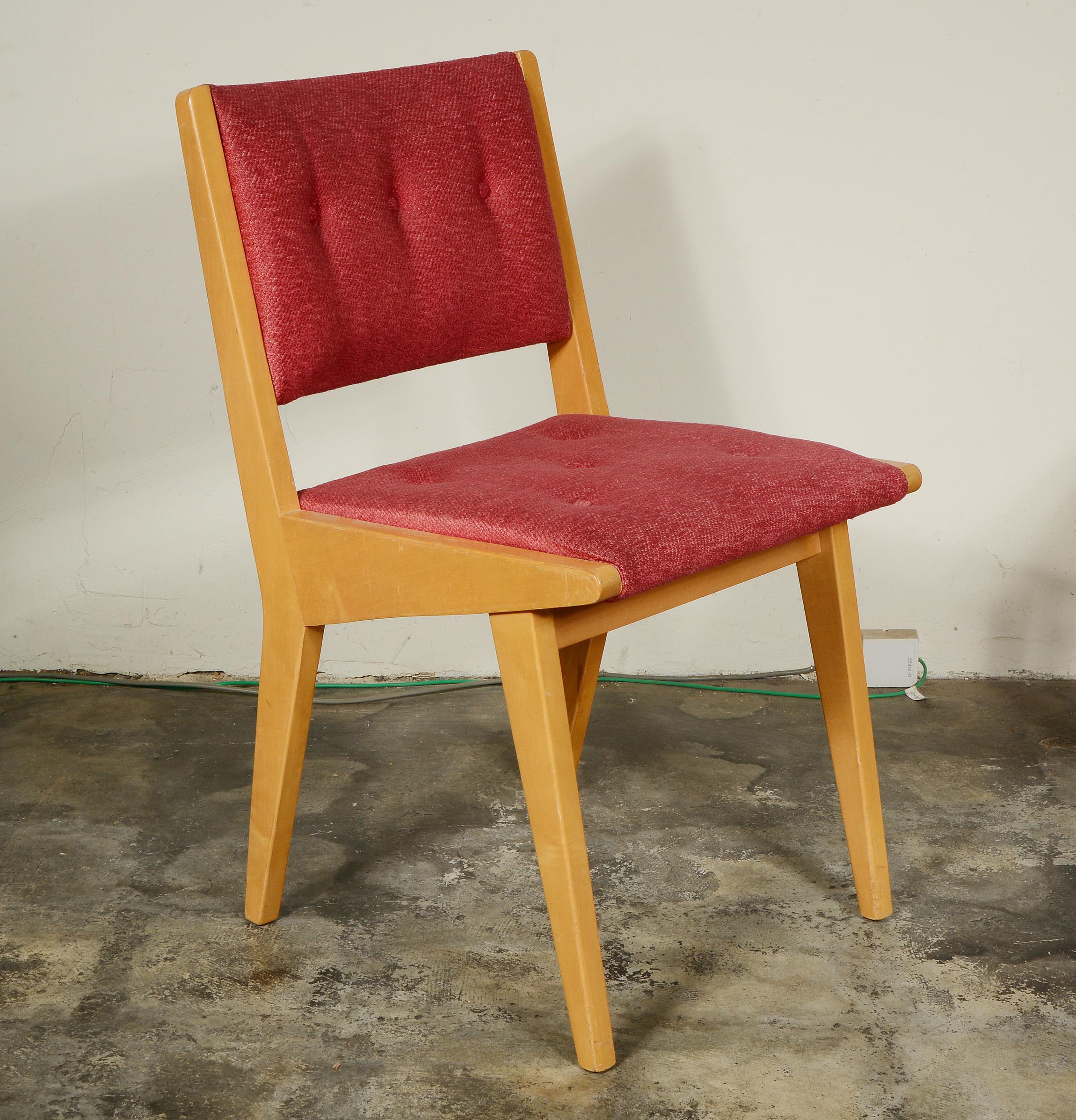Pair of Jens Risom Side Chairs for Knoll 4