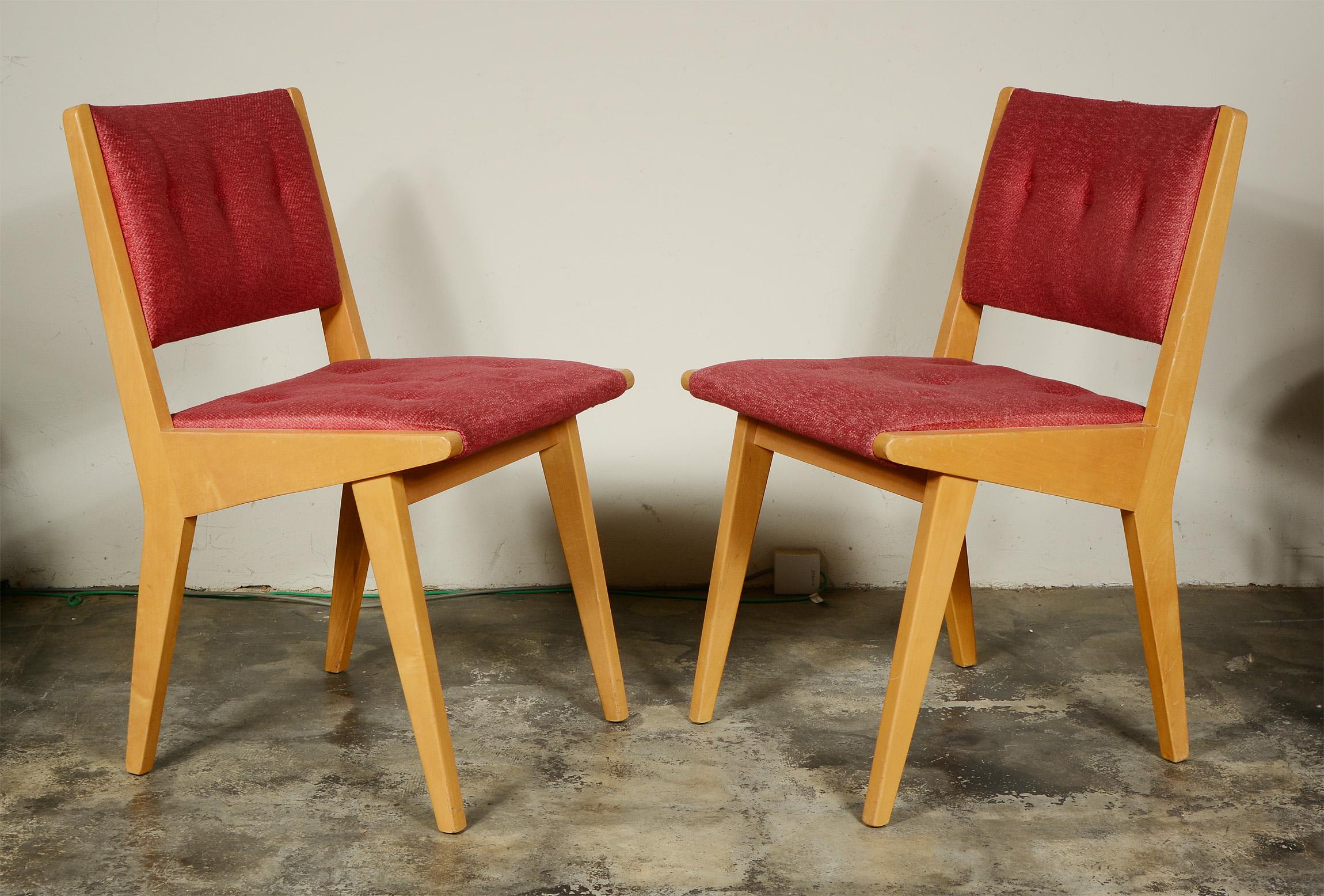 Pair of Jens Risom Side Chairs for Knoll 10