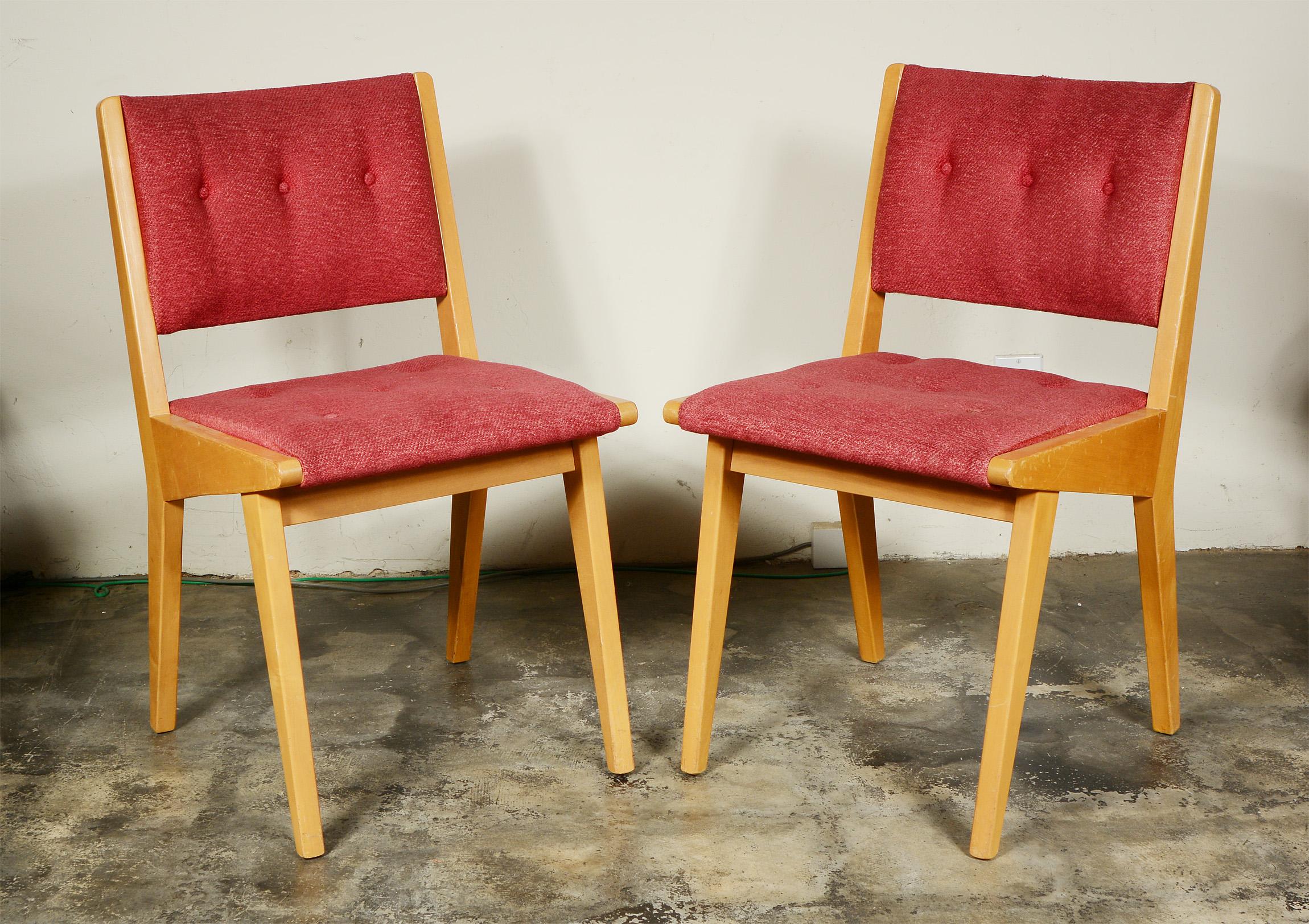 Pair of Jens Risom Side Chairs for Knoll 11