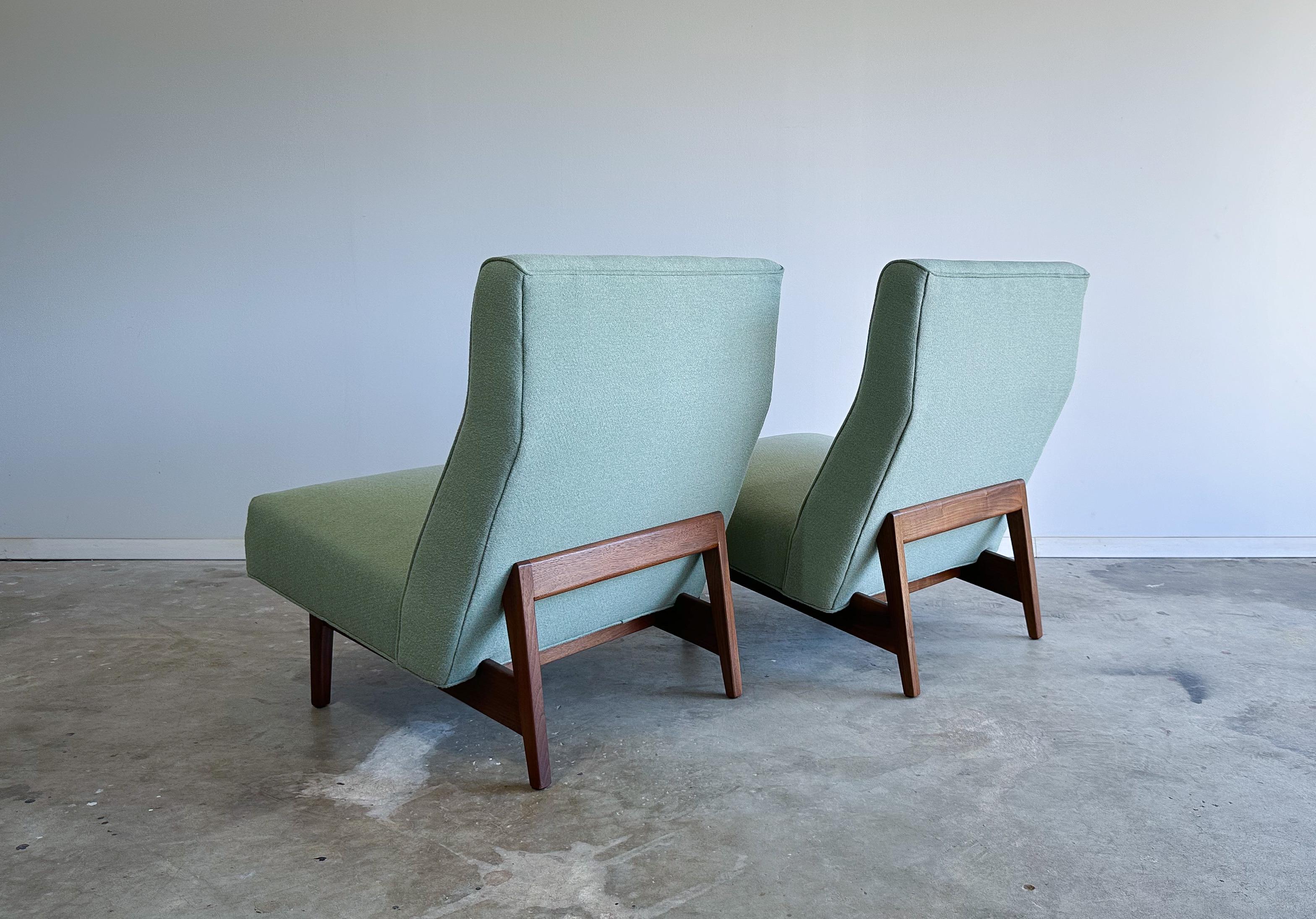 Mid-Century Modern Paire de chaises pantoufles Jens Risom, années 1950 en vente
