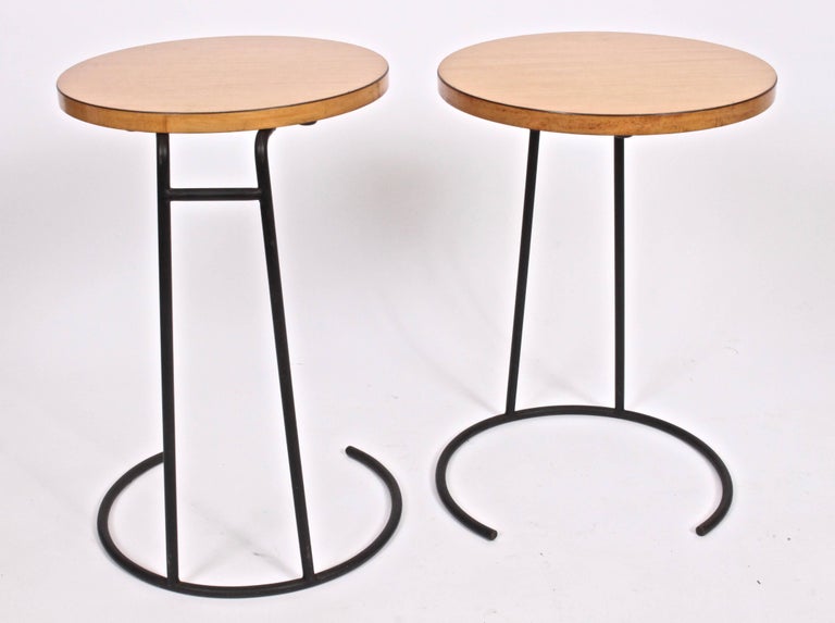 Pair of Jens Risom T-710 Small Side Tables, circa 1950s at 1stDibs