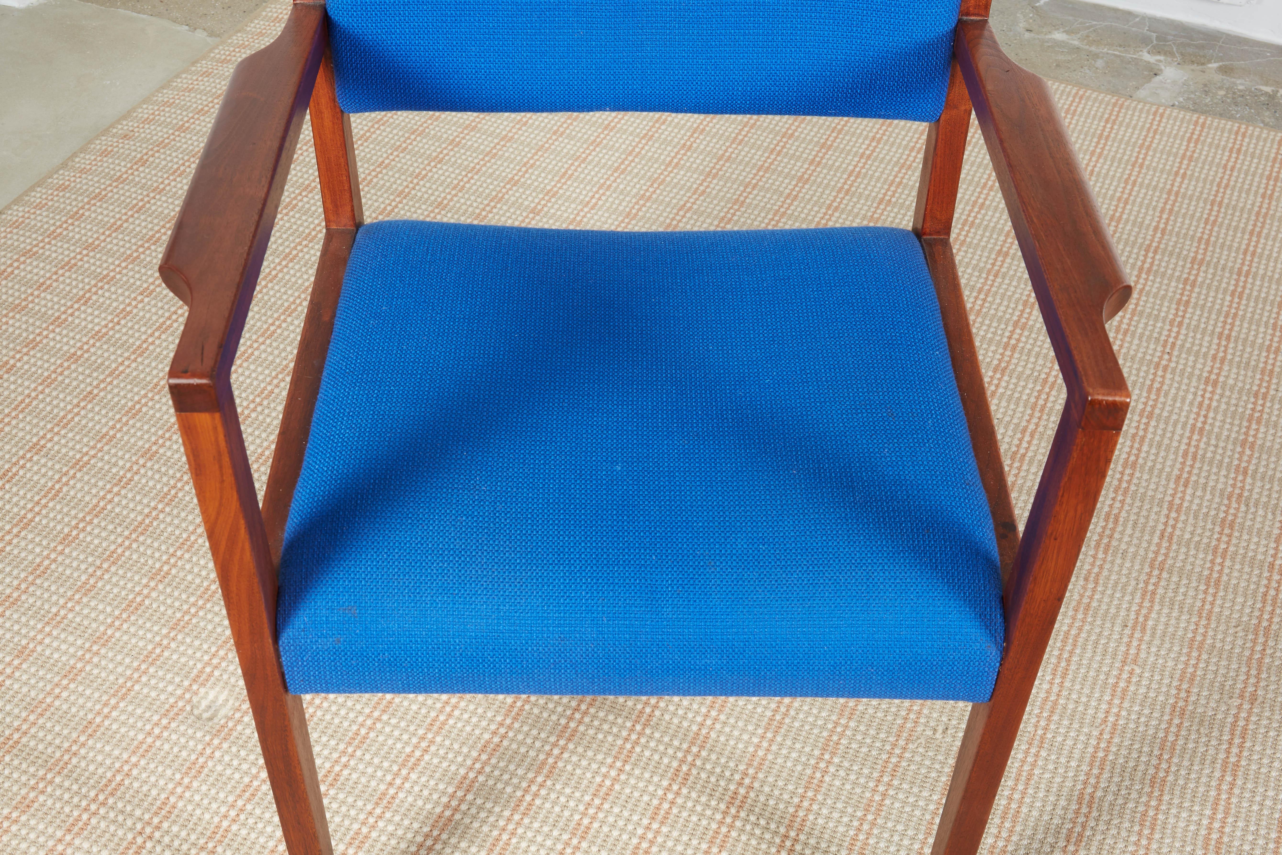 Pair of Jens Risom Teak Armchairs 3